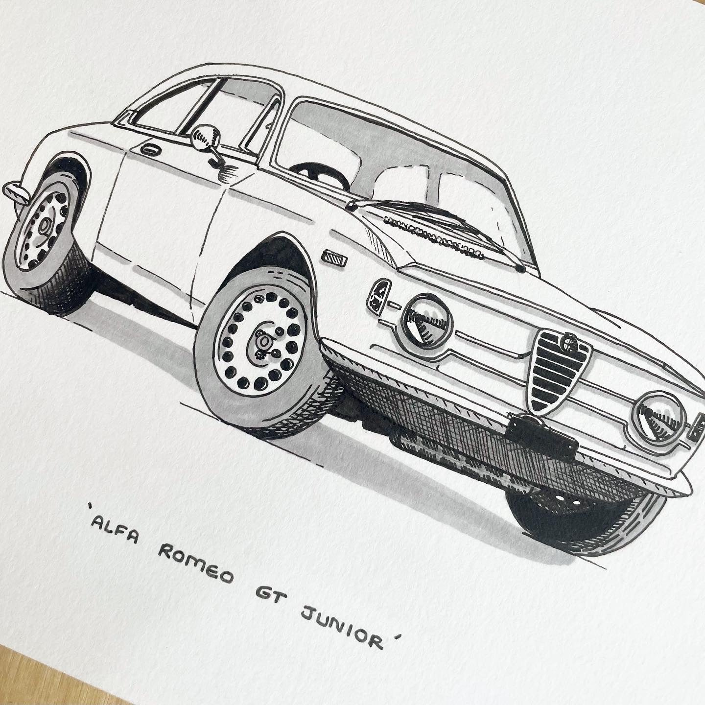 Alpha Romeo GT Junior - Original Artwork